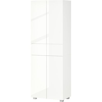 OEM Armoire De Cuisine Meuble De Rangement Buffet 4 Portes Avec Étagères Réglables - Dim. 60l X 35l X 170h Cm Blanc Laqué - Publicité OEM Armoire De Cuisine Meuble De Rangement Buffet 4 Portes Avec Étagères Réglables - Dim. 60l X 35l X 170h Cm Blanc Laqué - Publicité