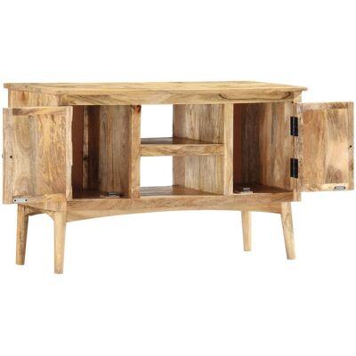 Maison La Vie - Buffet Salon Moderne - Meuble De Rangement - 100x35x60 Cm Bois De Manguier Massif Bu1758 - Publicité Maison La Vie - Buffet Salon Moderne - Meuble De Rangement - 100x35x60 Cm Bois De Manguier Massif Bu1758 - Publicité