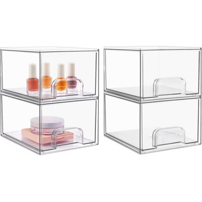 Generic 4 Boîtes De Rangement Empilables En Acrylique Pour Tiroirs De Salle De Bain, Petit Rangement Pour Tiroirs, Durables, Adaptées Aux Cuisines Ect - Publicité Generic 4 Boîtes De Rangement Empilables En Acrylique Pour Tiroirs De Salle De Bain, Petit Rangement Pour Tiroirs, Durables, Adaptées Aux Cuisines Ect - Publicité