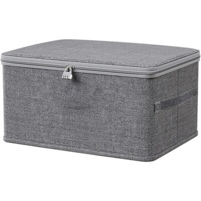 TIGREZY Boîte De Rangement Pour Médicaments Avec Serrure À Combinaison, Boîte De Rangement Pliable Avec Couvercle, Organisateur Pour Armoire De Chambre À Coucher(40x30x20 Cm) - Publicité TIGREZY Boîte De Rangement Pour Médicaments Avec Serrure À Combinaison, Boîte De Rangement Pliable Avec Couvercle, Organisateur Pour Armoire De Chambre À Coucher(40x30x20 Cm) - Publicité