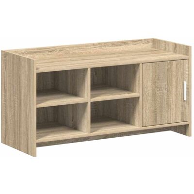 Cabinet À Chaussures Avec Porte Chêne Sonoma 100 X 39,5 X 51 Cm Vidaxl - Publicité Cabinet À Chaussures Avec Porte Chêne Sonoma 100 X 39,5 X 51 Cm Vidaxl - Publicité