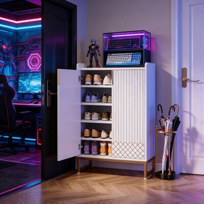MIDUODUO Armoires De Design Chic,armoire À Chaussures 5 Niveaux,organisateur De Rack À Chaussures,armoires Raffinées (armoires Uniquement) - Publicité MIDUODUO Armoires De Design Chic,armoire À Chaussures 5 Niveaux,organisateur De Rack À Chaussures,armoires Raffinées (armoires Uniquement) - Publicité