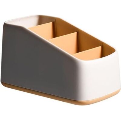 Bunthaus Boîte De Rangement De Bureau, Support De Télécommande Tv, 4 Grilles En Abs Peu Encombrant, Organiseur De Bureau Pour Bureau À Domicile (jaune) - Publicité Bunthaus Boîte De Rangement De Bureau, Support De Télécommande Tv, 4 Grilles En Abs Peu Encombrant, Organiseur De Bureau Pour Bureau À Domicile (jaune) - Publicité