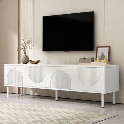 ALLAUVE Meuble Tv Moderne 180 Cm Avec Tiroirs De Rangement, Finition Mate Et Passe-câbles – Design Épuré Pour Séjour, Chambre Ou Entrée - Publicité ALLAUVE Meuble Tv Moderne 180 Cm Avec Tiroirs De Rangement, Finition Mate Et Passe-câbles – Design Épuré Pour Séjour, Chambre Ou Entrée - Publicité