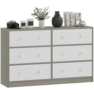 OEM Commode À 6 Tiroirs En Tissu, Structure En Acier Et Mdf, Idéale Pour Le Salon, Le Bureau Ou Le Dressing, Blanc Et Gris. Publicité OEM Commode À 6 Tiroirs En Tissu, Structure En Acier Et Mdf, Idéale Pour Le Salon, Le Bureau Ou Le Dressing, Blanc Et Gris. Publicité