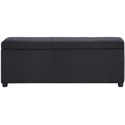 DESIGN IN Banc Avec Compartiment De Rangement 116 Cm Noir Polyester - Publicité DESIGN IN Banc Avec Compartiment De Rangement 116 Cm Noir Polyester - Publicité