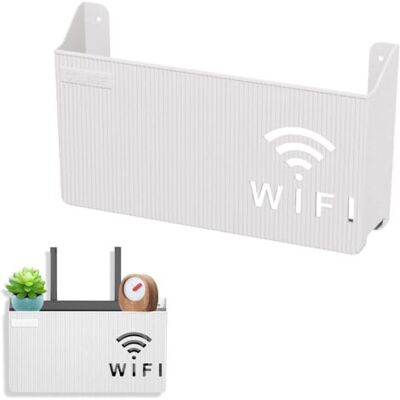 OEM Royaluxe-boîte De Rangement Pour Routeur Wifi, Support Mural, Étagère De Rangement Murale Pour Salon, Tv, Étagère Pour Décoration D'Intérieur (blanc) - Publicité OEM Royaluxe-boîte De Rangement Pour Routeur Wifi, Support Mural, Étagère De Rangement Murale Pour Salon, Tv, Étagère Pour Décoration D'Intérieur (blanc) - Publicité