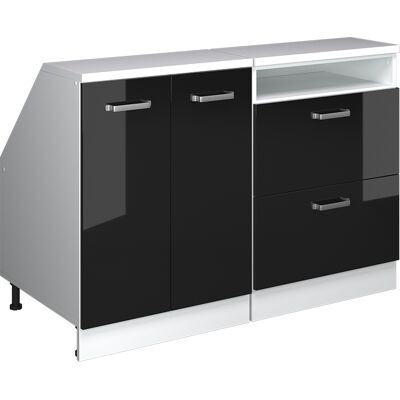 Ensembles De Meuble De Rangement Sous Pente Rion, Noir Haute Brillance, 120cm Lot De 2 Caissons 60 Cm De Profondeur, Vicco - Publicité Ensembles De Meuble De Rangement Sous Pente Rion, Noir Haute Brillance, 120cm Lot De 2 Caissons 60 Cm De Profondeur, Vicco - Publicité