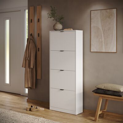 Benne À Chaussures Gizmo, Blanc, 59x146.6cm Avec 4 Compartiments, Vicco - Publicité Benne À Chaussures Gizmo, Blanc, 59x146.6cm Avec 4 Compartiments, Vicco - Publicité