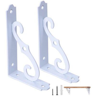 PELTOR Support Triangulaire, Blanc, 254 Mm X 177 Mm, 2 Supports Étagère Murale, Cadre De Support Pour Bibliothèque - Publicité PELTOR Support Triangulaire, Blanc, 254 Mm X 177 Mm, 2 Supports Étagère Murale, Cadre De Support Pour Bibliothèque - Publicité