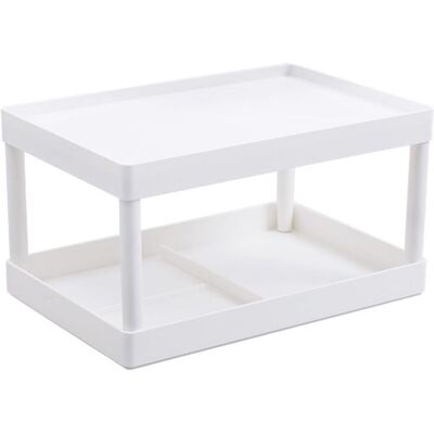 PUNNYB Cosmétique Double Couche Organisateur De Bureau Blanc - Publicité PUNNYB Cosmétique Double Couche Organisateur De Bureau Blanc - Publicité
