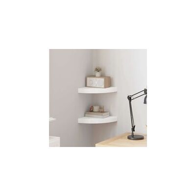 OEM Étagères D'Angle Flottantes, Lot De 2, Blanches, 25 X 25 X 3,8 Cm, Mdf-crezuo - Publicité OEM Étagères D'Angle Flottantes, Lot De 2, Blanches, 25 X 25 X 3,8 Cm, Mdf-crezuo - Publicité