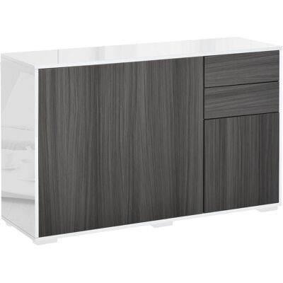 ARRIGONI Buffet Meuble De Rangement 2 Tiroirs Coulissants 3 Portes Étagère Réglable Panneaux De Particules 117 X 36 X 74 Cm Gris - Publicité ARRIGONI Buffet Meuble De Rangement 2 Tiroirs Coulissants 3 Portes Étagère Réglable Panneaux De Particules 117 X 36 X 74 Cm Gris - Publicité