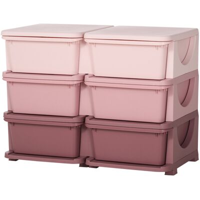 OEM Boîte De Rangement Pour Enfants, 3 Tiroirs, Rose - Publicité OEM Boîte De Rangement Pour Enfants, 3 Tiroirs, Rose - Publicité