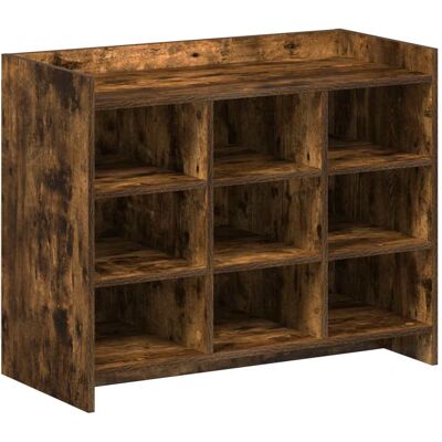 Cabinet À Chaussures Avec Stockage Chêne Fumé 85 X 39,5 X 70 Cm Vidaxl - Publicité Cabinet À Chaussures Avec Stockage Chêne Fumé 85 X 39,5 X 70 Cm Vidaxl - Publicité