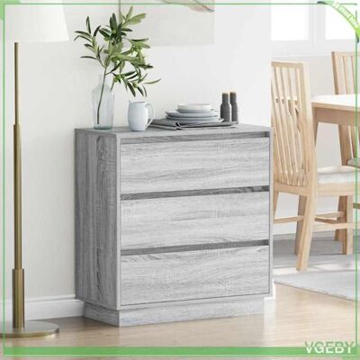 OEM Cabinet De Chevet - Abi - Gris - Bois D'Ingénierie - 1 Tiroir - Lumière Led Intégrée - Publicité OEM Cabinet De Chevet - Abi - Gris - Bois D'Ingénierie - 1 Tiroir - Lumière Led Intégrée - Publicité