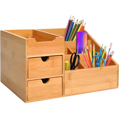 OEM Organiseur De Bureau, Boîte De Rangement, 2 Tiroirs, Naturel, L33 X L20,5 X H15,5 Cm - Publicité OEM Organiseur De Bureau, Boîte De Rangement, 2 Tiroirs, Naturel, L33 X L20,5 X H15,5 Cm - Publicité