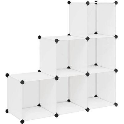 DESIGN IN Organisateur De Rangement Cube Avec 6 Compartiments Blanc - Publicité DESIGN IN Organisateur De Rangement Cube Avec 6 Compartiments Blanc - Publicité