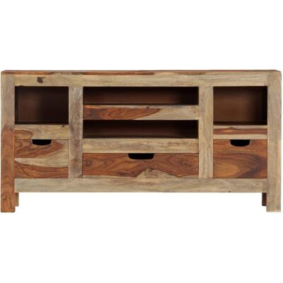 Maison La Vie - Buffet Salon Moderne - Meuble De Rangement - Gris 100x30x50 Cm Bois Massif Bu4271 - Publicité Maison La Vie - Buffet Salon Moderne - Meuble De Rangement - Gris 100x30x50 Cm Bois Massif Bu4271 - Publicité