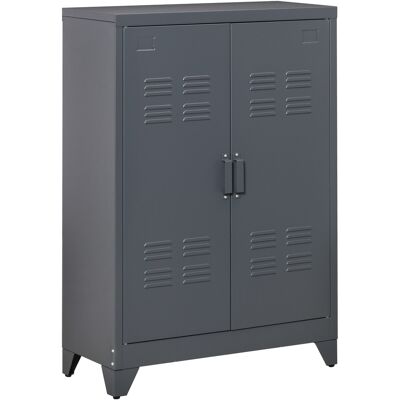 ARRIGONI Armoire De Bureau À 3 Niveaux, Meuble De Rangement Bureau Métallique Avec 2 Portes Et Étagères Réglables, Armoire À Dossiers Pour Domicile, Garage, Gris - Publicité ARRIGONI Armoire De Bureau À 3 Niveaux, Meuble De Rangement Bureau Métallique Avec 2 Portes Et Étagères Réglables, Armoire À Dossiers Pour Domicile, Garage, Gris - Publicité