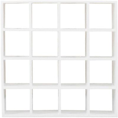 ALLAUVE Étagère Miniature Blanche À 16 Compartiments Pour Maison De Poupée, Meuble Miniature - Publicité ALLAUVE Étagère Miniature Blanche À 16 Compartiments Pour Maison De Poupée, Meuble Miniature - Publicité