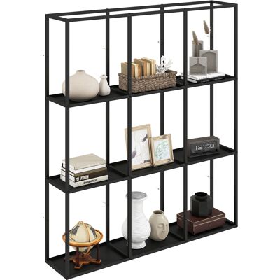 OEM Étagère Murale Industrielle 9 Compartiments Modulaire En Métal Pour Objets De Collection 87 5x18x100cm Noir - Publicité OEM Étagère Murale Industrielle 9 Compartiments Modulaire En Métal Pour Objets De Collection 87 5x18x100cm Noir - Publicité