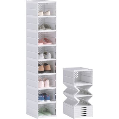 OEM 8 Niveaux Étagère À Chaussures, Armoire À Chaussures, Pliable, Arrière Ventilée, Plastique, Blanc - Publicité OEM 8 Niveaux Étagère À Chaussures, Armoire À Chaussures, Pliable, Arrière Ventilée, Plastique, Blanc - Publicité