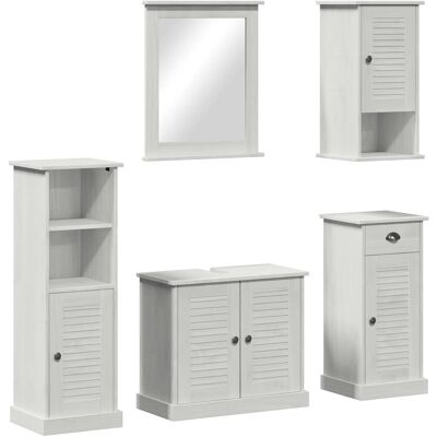 DESIGN IN Ensemble De Mobilier De Salle De Bain Vigo 5 Pcs Blanc Antique - Publicité DESIGN IN Ensemble De Mobilier De Salle De Bain Vigo 5 Pcs Blanc Antique - Publicité