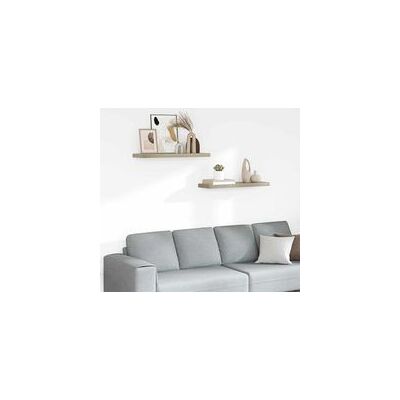 OEM Étagères Flottantes, Lot De 2, Aspect Chêne, 80 X 23,5 X 3,8 Cm, Mdf-crezuo - Publicité OEM Étagères Flottantes, Lot De 2, Aspect Chêne, 80 X 23,5 X 3,8 Cm, Mdf-crezuo - Publicité