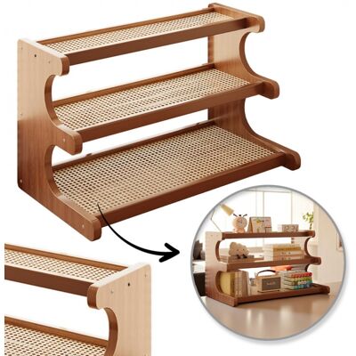 OEM Étagère Multifonctionnelle À 3 Niveaux En Bambou, Étagère De Bureau 19x50x31 Cm Sz49 - Publicité OEM Étagère Multifonctionnelle À 3 Niveaux En Bambou, Étagère De Bureau 19x50x31 Cm Sz49 - Publicité