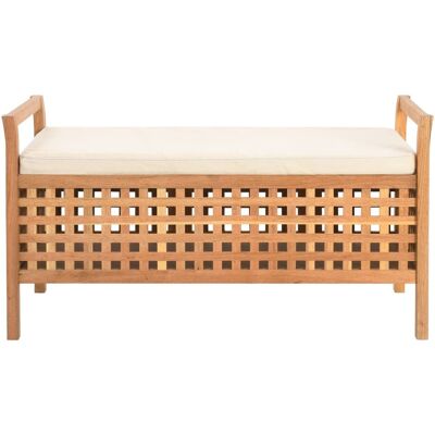 DESIGN IN Banc De Rangement 93x49x49 Cm Bois De Noyer Massif - Publicité DESIGN IN Banc De Rangement 93x49x49 Cm Bois De Noyer Massif - Publicité