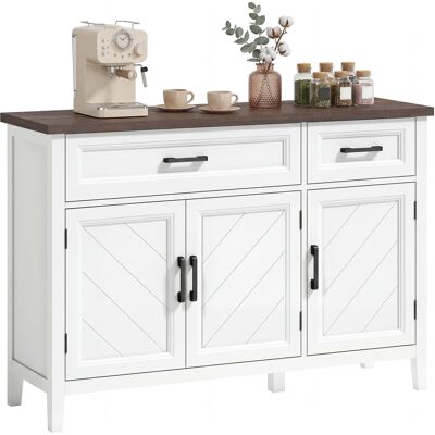 OEM Buffet Salon, Meuble De Rangement Avec 3 Portes En Chevron, 2 Tiroirs Et 2 Étagères Réglables, 110 X 35 X 80,5 Cm, Blanc. Produit De Haute Qualité, Durable Et Pratique. Publicité OEM Buffet Salon, Meuble De Rangement Avec 3 Portes En Chevron, 2 Tiroirs Et 2 Étagères Réglables, 110 X 35 X 80,5 Cm, Blanc. Produit De Haute Qualité, Durable Et Pratique. Publicité