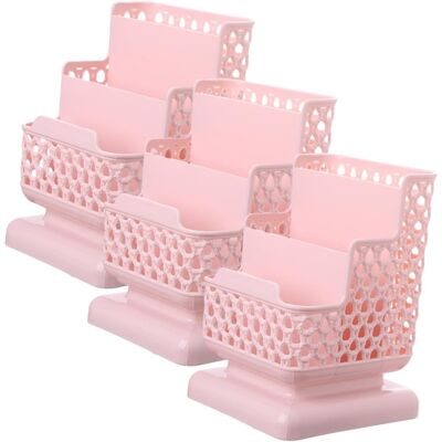 SLOWMOOSE Ensemble 3 Organisateurs De Bureau En Maille Pour Cosmétiques, Rouges À Lèvres Et Stylos, Rose - Publicité SLOWMOOSE Ensemble 3 Organisateurs De Bureau En Maille Pour Cosmétiques, Rouges À Lèvres Et Stylos, Rose - Publicité