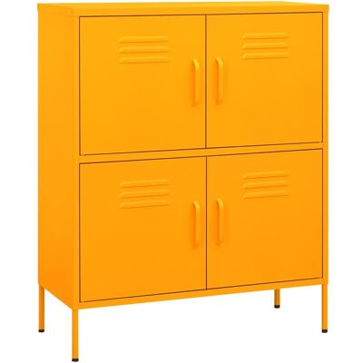DESIGN IN Armoire De Rangement Jaune Moutarde 80x35x101,5 Cm Acier - Publicité DESIGN IN Armoire De Rangement Jaune Moutarde 80x35x101,5 Cm Acier - Publicité