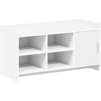 Cabinet À Chaussures Blanc 100 X 39,5 X 51 Cm Bois D'Ingénierie Vidaxl - Publicité Cabinet À Chaussures Blanc 100 X 39,5 X 51 Cm Bois D'Ingénierie Vidaxl - Publicité