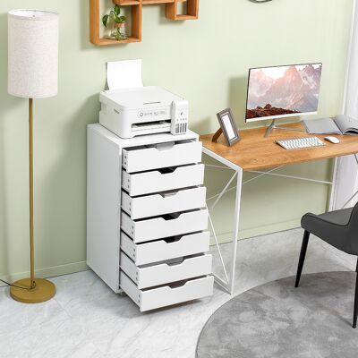 OEM Homcom Caisson De Bureau Sur Roulettes - 7 Tiroirs Organisateur, Pour Documents A4 & Lettres - Publicité OEM Homcom Caisson De Bureau Sur Roulettes - 7 Tiroirs Organisateur, Pour Documents A4 & Lettres - Publicité