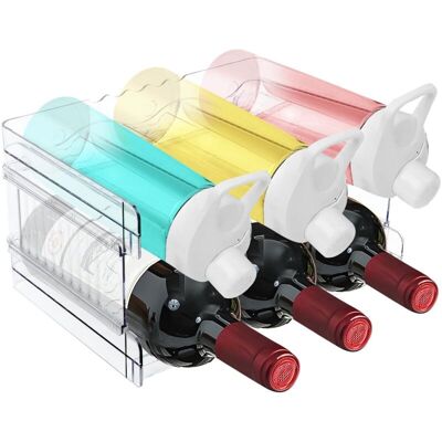 OEM 2 Pièces Range Bouteille, Étagères À Bouteilles Empilables En Plastique, Peut Contenir Jusqu'à 6 Bouteilles, Rangement Bouteille Pour Réfrigérateur Range Bouteille Frigo Pour Armoire,bureau - Publicité OEM 2 Pièces Range Bouteille, Étagères À Bouteilles Empilables En Plastique, Peut Contenir Jusqu'à 6 Bouteilles, Rangement Bouteille Pour Réfrigérateur Range Bouteille Frigo Pour Armoire,bureau - Publicité