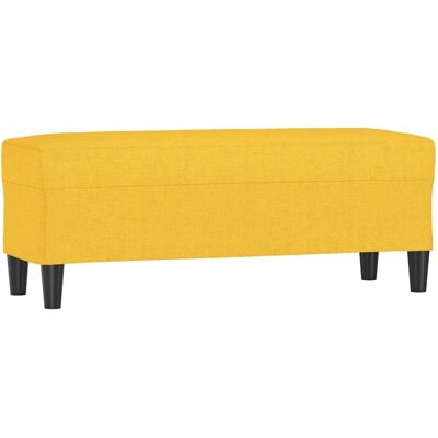 DESIGN IN Banc Jaune Clair 100x35x41 Cm Tissu - Publicité DESIGN IN Banc Jaune Clair 100x35x41 Cm Tissu - Publicité