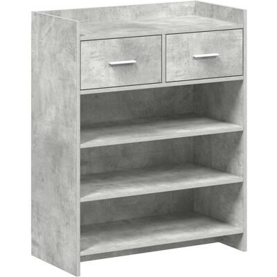Cabinet À Chaussures Avec Tiroir Gris Béton 73,5 X 36 X 92 Cm Vidaxl - Publicité Cabinet À Chaussures Avec Tiroir Gris Béton 73,5 X 36 X 92 Cm Vidaxl - Publicité