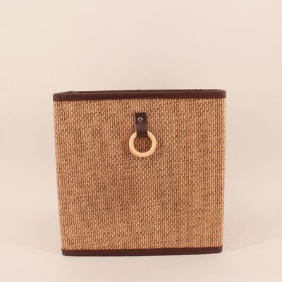 ORNAMI Cube De Rangement En Bambou Tressé 31x31x31cm - Publicité ORNAMI Cube De Rangement En Bambou Tressé 31x31x31cm - Publicité