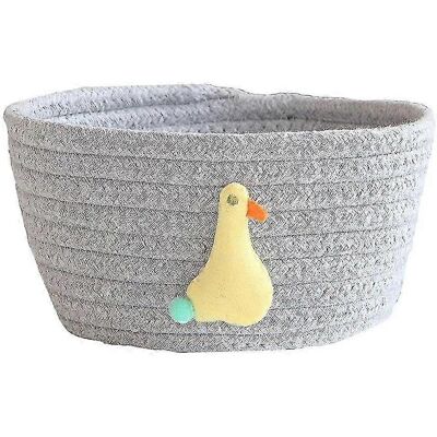 YUDO Panier De Rangement En Fil De Coton De Style Japonais, Boîte De Rangement Pour Jouets Et Objets Divers, Idéale Pour La Chambre, Le Salon Ou Le Bureau.-gray Duck - Publicité YUDO Panier De Rangement En Fil De Coton De Style Japonais, Boîte De Rangement Pour Jouets Et Objets Divers, Idéale Pour La Chambre, Le Salon Ou Le Bureau.-gray Duck - Publicité