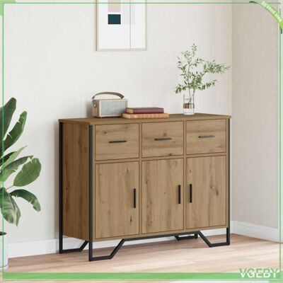 OEM Buffet - Abi - Chêne Artisanal - 3 Portes - Bois D'Ingénierie - 97 X 32.5 X 74.5 Cm - Publicité OEM Buffet - Abi - Chêne Artisanal - 3 Portes - Bois D'Ingénierie - 97 X 32.5 X 74.5 Cm - Publicité