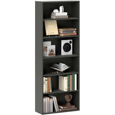 OEM Bibliothèque Étagère De Rangement 6 Niveaux Étagères Réglables Pour Salon Chambre Bureau 60 X 24 X 158.5 Cm Noir - Publicité OEM Bibliothèque Étagère De Rangement 6 Niveaux Étagères Réglables Pour Salon Chambre Bureau 60 X 24 X 158.5 Cm Noir - Publicité