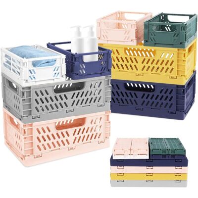 OEM 8pcs Caisses Plastique Pliable, 4 Grand Paniers Pliable Et 4 Petit Cagettes Plastique, Cagette Plastique Pliable Rangement Avec Poignée Pour Cuisine, Chambre À Coucher, Bureau-dou - Publicité OEM 8pcs Caisses Plastique Pliable, 4 Grand Paniers Pliable Et 4 Petit Cagettes Plastique, Cagette Plastique Pliable Rangement Avec Poignée Pour Cuisine, Chambre À Coucher, Bureau-dou - Publicité