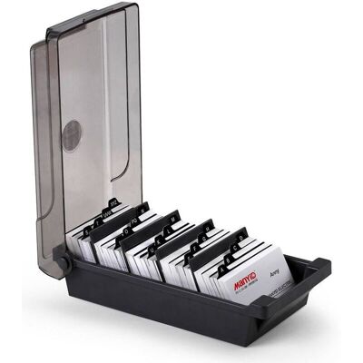 OEM Porte-cartes De Visite, Boîte De Rangement Pour Cartes De Visite, Boîte De 500 Cartes, Avec 4 Panneaux De Séparation Et Onglets Index A-z, Noir - Publicité OEM Porte-cartes De Visite, Boîte De Rangement Pour Cartes De Visite, Boîte De 500 Cartes, Avec 4 Panneaux De Séparation Et Onglets Index A-z, Noir - Publicité
