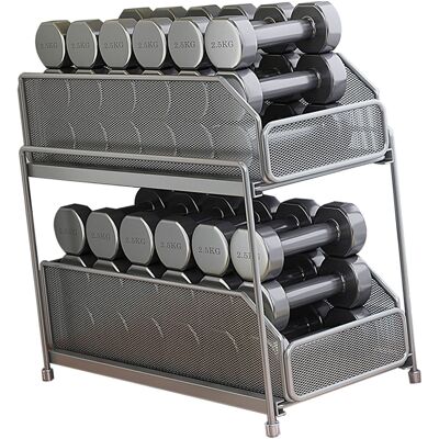 WEYTOLL Organisateur D'Armoire Extractible À 2 Niveaux, Maille En Acier Au Carbone, Grande Capacité, Entretien Facile, Panier Coulissant, Tiroir, Argent - Publicité WEYTOLL Organisateur D'Armoire Extractible À 2 Niveaux, Maille En Acier Au Carbone, Grande Capacité, Entretien Facile, Panier Coulissant, Tiroir, Argent - Publicité