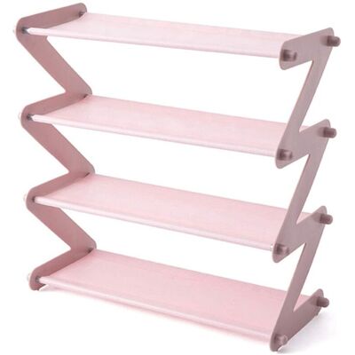 IRISFR Non Tissé Acier Inoxydable Pliable Chaussure Rack, Tablettes Organisateur De Stockage, Multi Couche Assemblé Support, Salle À Manger Chambre D'Entrée Étagère Rangement - Rose - Publicité IRISFR Non Tissé Acier Inoxydable Pliable Chaussure Rack, Tablettes Organisateur De Stockage, Multi Couche Assemblé Support, Salle À Manger Chambre D'Entrée Étagère Rangement - Rose - Publicité