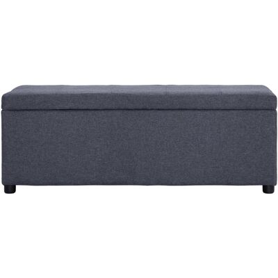 DESIGN IN Banc Avec Compartiment De Rangement 116 Cm Gris Foncé Polyester - Publicité DESIGN IN Banc Avec Compartiment De Rangement 116 Cm Gris Foncé Polyester - Publicité