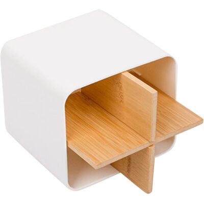 SLOWMOOSE Organisateur De Maquillage Et Porte-pinceaux, Boîte De Rangement De Bureau Blanche À Plusieurs Compartiments, Organisateur - Publicité SLOWMOOSE Organisateur De Maquillage Et Porte-pinceaux, Boîte De Rangement De Bureau Blanche À Plusieurs Compartiments, Organisateur - Publicité