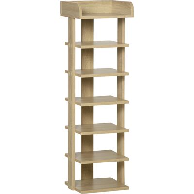 OEM Étagère À Chaussures Étroite À 7 Niveaux, Pouvant Contenir 6 Paires De Chaussures, Pour Entrée, Chambre Et Couloir, 32 X 30 X 104 Cm, Chêne - Publicité OEM Étagère À Chaussures Étroite À 7 Niveaux, Pouvant Contenir 6 Paires De Chaussures, Pour Entrée, Chambre Et Couloir, 32 X 30 X 104 Cm, Chêne - Publicité